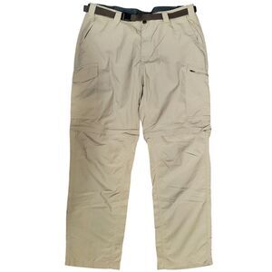 COLUMBIA Pants OMNI-SHADE Mens 40x32 Beige Convertible Cargo Hiking Outdoor